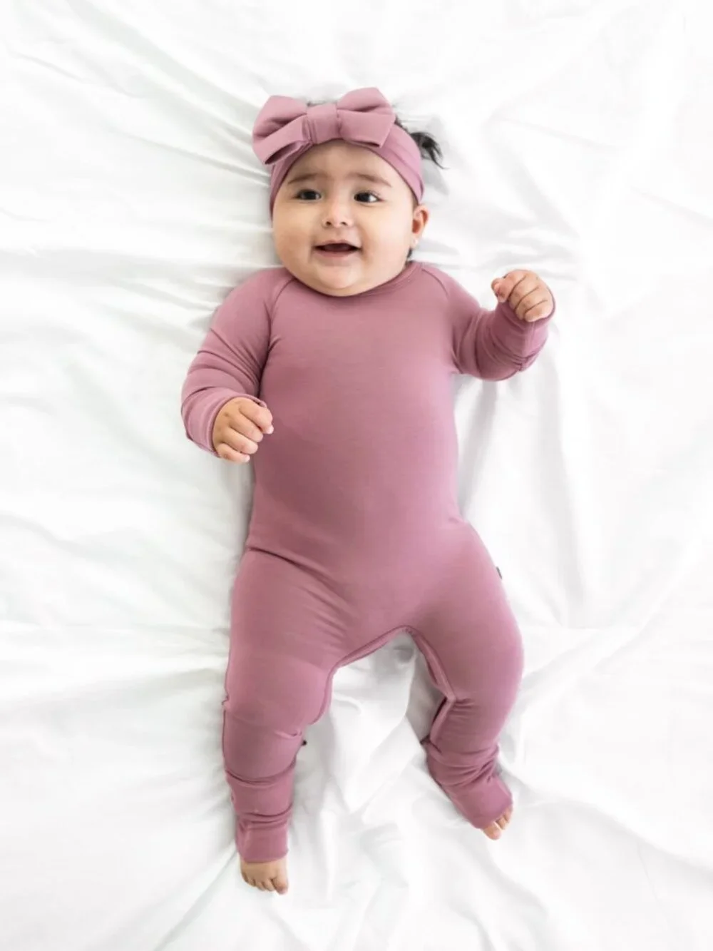 Little Sleepies Cozy Collection Dusty Plum Crescent Zippy 2T